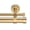 Brushed Gold-3 1/2 feet, variant on Cambria Designer Series - 3 Foot Custom Double Curtain Rod 1-1/8 Inch Large Diameter Non-adjustable For A Seamless Look Brackets And End Caps Brushed Finish