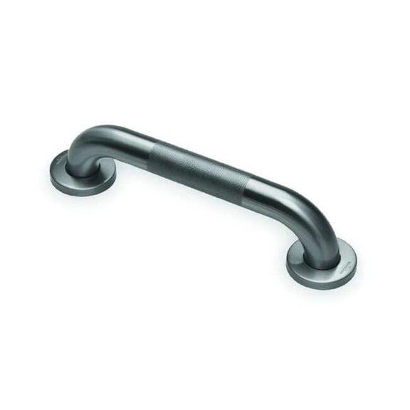 Knurled Grab Bar with Anti-Microbial Coating, 18" L, Stainless Steel, Stainless steel