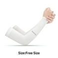thumbnail image 2 of TELOLY White Football Gloves, Unisex Sport Arm Sleeves Sun Protection Basketball Sunscreen Riding Sleeve, 2 of 6