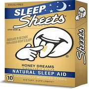 Sheets Honey Dreams Dissolvable Strips Natural Sleep Aid, 10 count