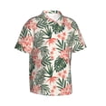 thumbnail image 2 of Daiia Lilies Flowers Hawaiian Shirt for Men Gentle Cotton Regular Short Sleeve Casual-3X-Large, 2 of 9