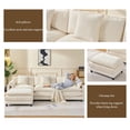 thumbnail image 5 of Lovableguy 108'' L Shaped Modular Sectional Sofa,Comfy Chenille 3 Seater Cloud Couch with Movable Ottoman and Deep Seat,Throw Pillows,for Living Room,Apartment,Beige, 5 of 7
