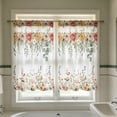 thumbnail image 3 of 2D Printed Kitchen Curtains, 24" Short Washable Window Valances, Decorative Half Curtain Panels for Sink, Bathroom & Cafe Styling, Light Filtering Privacy Drapes​, B, 3 of 5