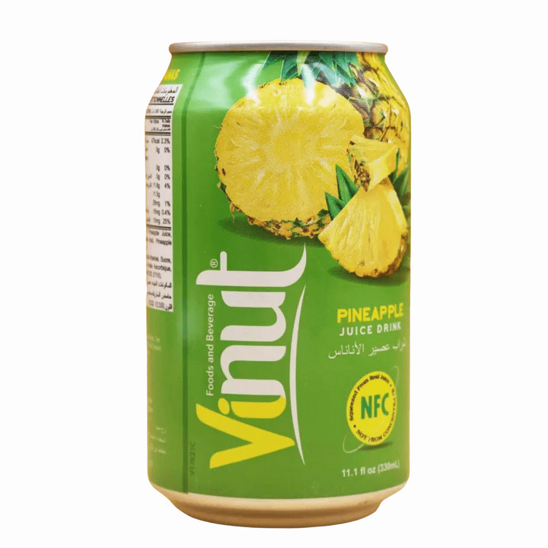 VINUT Real Pineapple Juice Drink-Not from Concentrate, 24x11oz
