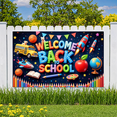 thumbnail image 3 of Decorative Design Welcome Banner Colorful Letters Globe Decoration for School Party Classroom Event Student Celebration, 3 of 9