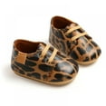 thumbnail image 5 of Newborn Baby Boy Girl Leopard PU Non-slip Shoes, 14 Styles Soft Sole Toddler Frist Waliking Shoes, Leopard, 5 of 9