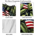 thumbnail image 4 of luoweisi Men's Beach Shorts Quick Dry Swim Trunks with Mesh Lining American Flag and Plants S, 4 of 5