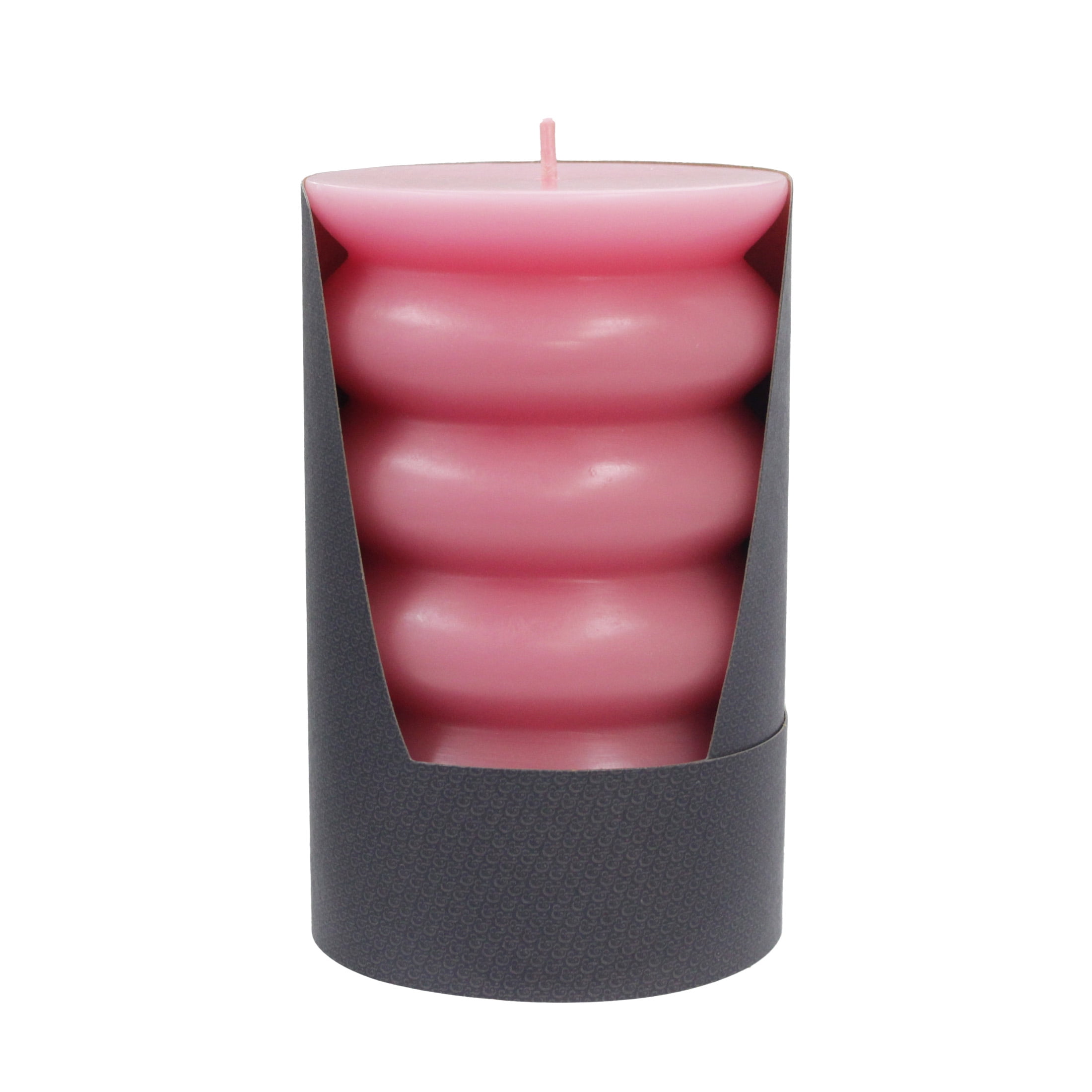 Better Homes & Gardens Unscented Bubble Pillar Candle, 3x5 Inches, Pink