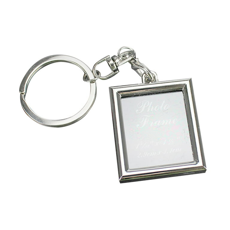 Silver Keychain (Square Photo Frame)