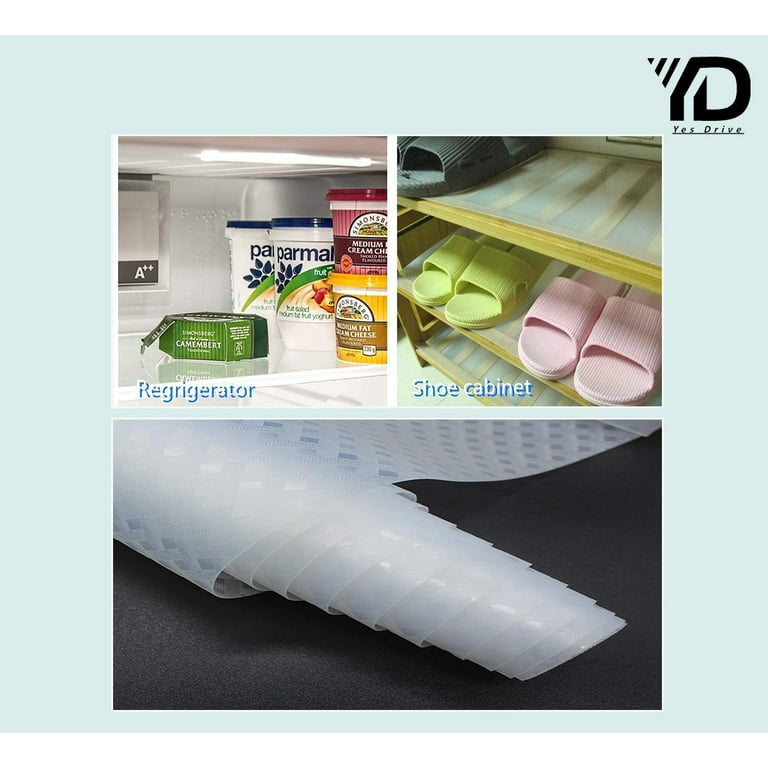 Shelf Liners for Kitchen Cabinets, 11 Inch X 20 FT, Plastic Shelf Liner,  Non Adh
