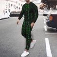thumbnail image 2 of Honeeladyy Men's Tracksuit 2 Piece Long Sleeve Print Pullover Jogging Track Suit Athletic Casual Sweatsuit #Md-Green-M, 2 of 5
