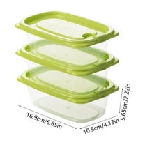 Refrigerator Storage Box Set 3 Clear Plastic Boxes With Locking Lids Space Saving Stackable Storage For Leftovers And Snacks 460ml Reusable Food Containers