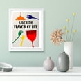 thumbnail image 2 of Designs ByLITA Savor The Flavor of Life, 5 x 7 White Wall Print Inspirational (Framed) | Retro Kitchen Decoration, 2 of 4