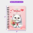 thumbnail image 5 of Happy Valentine's Day Persian holding flowers Spiral Bound Journal Cat Lover Kitten Owner Gifts 5x7in Spiral Notebook - 3005, 5 of 5