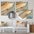 thumbnail image 4 of Designart "Aqua Symphony Beige Blue Harmony" Abstract Metal Art Living Room, 4 of 5