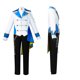 thumbnail image 4 of Project Sekai-Peluca de disfraz de Tenma Tsukasa, uniforme de juego azul y blanco, trajes de escenario, peluca de Cosplay, conjunto completo, 4 of 5