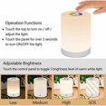 thumbnail image 2 of Lámpara de mesita de noche inteligente portátil BRI con control táctil luz nocturna LED regulable recargable por USB RGB para niños dormitorio camping, 2 of 5