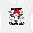 thumbnail image 4 of Inktastic Moooy Christmas with Cute Holstein Cow and Snowflakes Girls Toddler Dress, 4 of 5