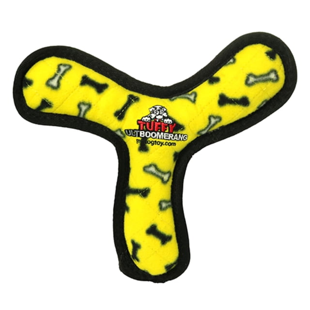 Juguete para perros TUFFY Ultimate Boomerang Yellow Bone para perros de más de 20 libras