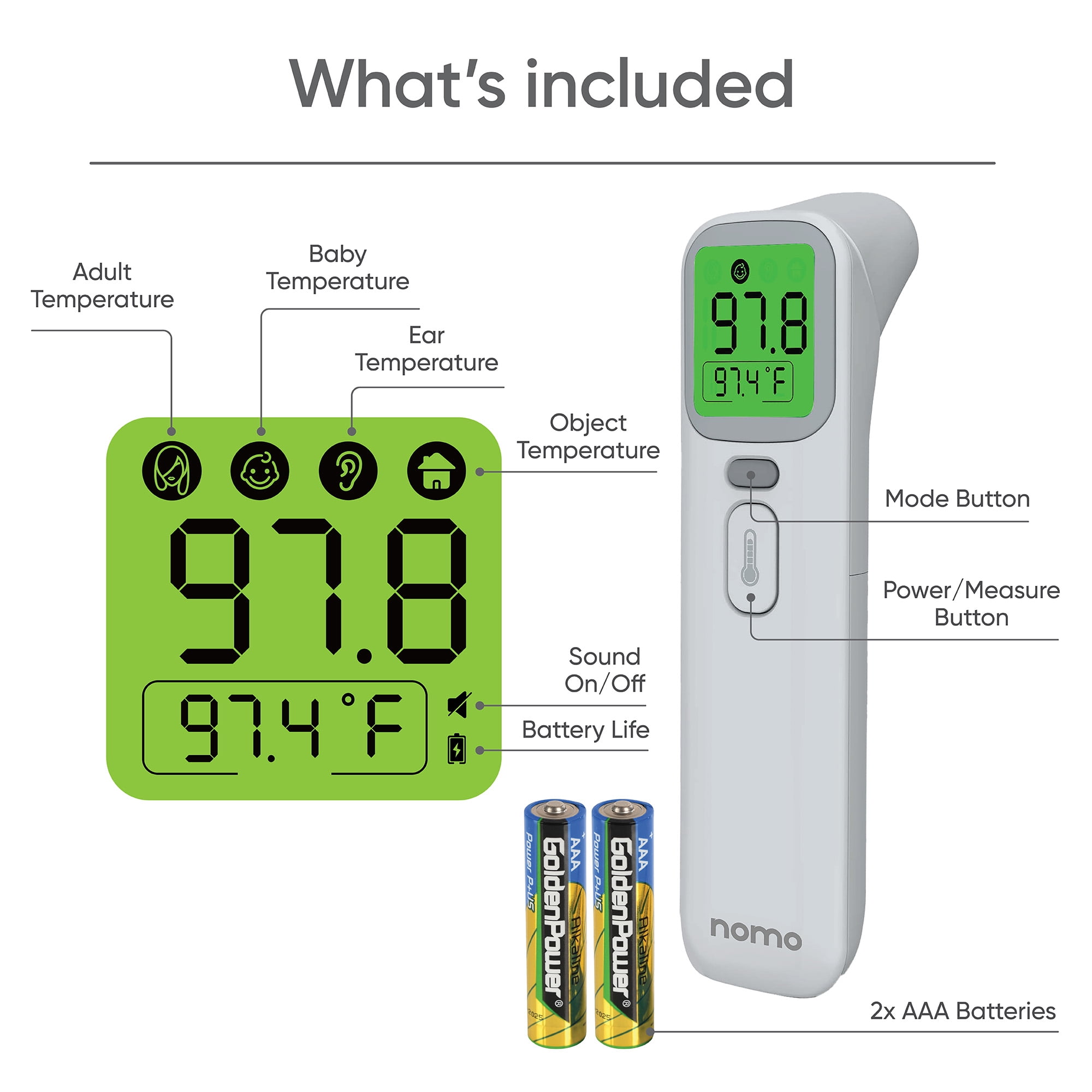 (2 pack) Nomo Smart Care, Thermometer