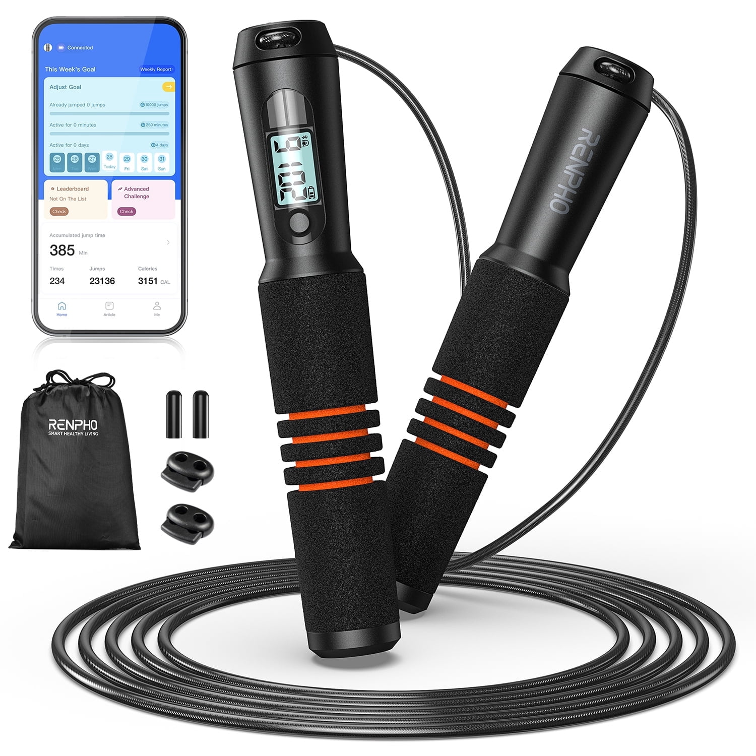 Renpho Smart Jump Rope with App Data Analysis photo 1