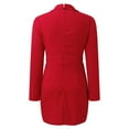 thumbnail image 5 of Bmisegm Womens Blazer Open Front Sexy Elegant Formal Suit Jackets Dress for Work Office Business Coat with Belt Long Blazers Suit Jackets for Women Red S, 5 of 7