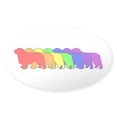 thumbnail image 1 of CafePress - Rainbow Clumber Spaniel Oval Sticker - Sticker (Oval), 1 of 1