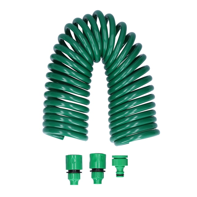 Manguera de agua para jardín, manguera de agua en espiral de 7,5 m, accesorios de riego para jardín, tecnología innovadora de manguera en espiral