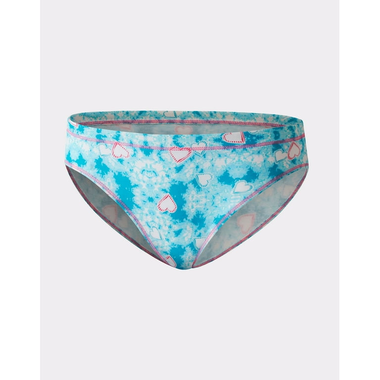 Hanes Ultimate Girls' Cotton Stretch Bikini Underwear, 5-Pack Assorted 1 14