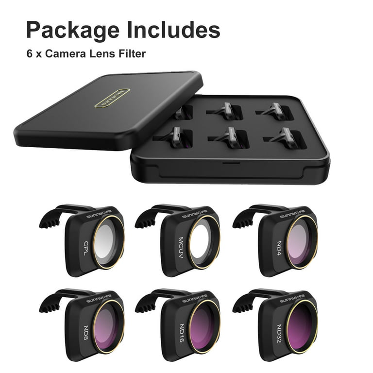 EEEkit Lens Filter Set Fit for DJI Mavic Mini 2/Mavic Mini Accessories,  6pcs Filter Combo Multi-Coated Filters Camera Lens (CPL MCUV ND4 ND8 ND16  ND32) 