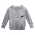 thumbnail image 4 of Little Girls Long Sleeve Sweatshirts Children's Autumn and Winter Fashion Printed Round Neck Hoodie Coat Pullovers Tops Size 7-8T,Gray, 4 of 4