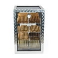 thumbnail image 3 of Prestige Import Group - The Diamond Plate & Glass Sides Countertop Display Humidor - Capacity: 250 - Color: Polished Metal & Glass, 3 of 8