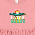 thumbnail image 4 of Inktastic Later Nerds Cute Mushroom Alien in Ufo Girls Baby Dress, 4 of 5