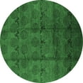 thumbnail image 1 of Ahgly Company Indoor Round Oriental Emerald Green Industrial Area Rugs, 7' Round, 1 of 4