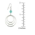 thumbnail image 2 of Color Choices Round Beaded Hoop .925 Sterling Silver Earrings - Aqua, 2 of 4