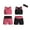 Set-2, variant on Essenclo Girls Clothing Athletic Sets Sleeveless Crop Tank Tops & Bike Shorts Cheer, Gymnastics, Volleyball Size 3-16 (5 Pcs)