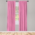 thumbnail image 3 of Ambesonne Pink Polka Dots Window Curtains, Spots Butterflies, Each 28" W x 63" L, Pale Fuchsia Pink, 3 of 3