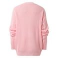 thumbnail image 5 of Fiaer Casual V-Neck Cardigan Sweaters For Women Long Sleeve Button Down Loose Casual Trendy Comfort Knitted Tops Pink S, 5 of 8