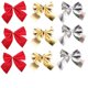 thumbnail image 5 of Paquete de 36 lazos de Navidad dorados, plateados y rojos, decoración colgante para árbol de Navidad, regalos de corona, decoración con lazo para fiesta de boda, 5 of 5