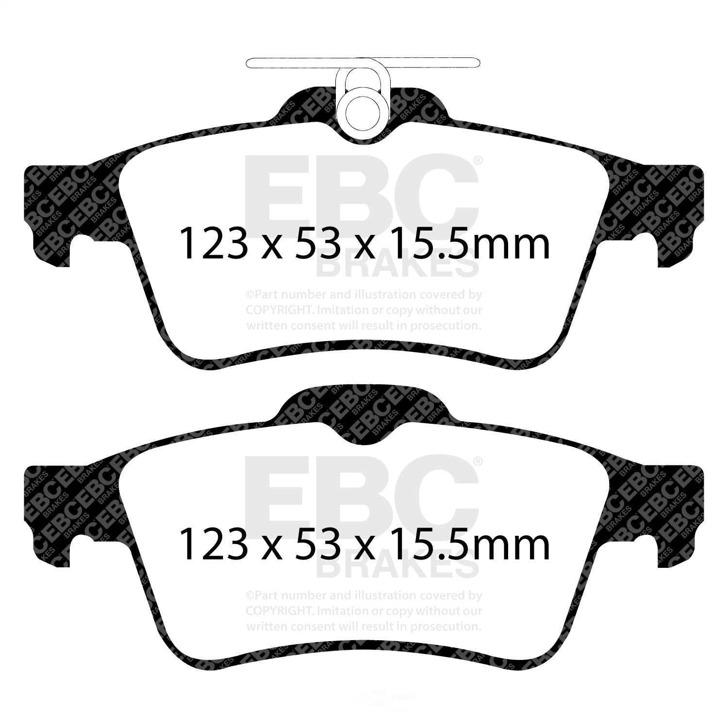 UD1095/ EBC OE Brake Pads Fits select: 2013-2016 FORD ESCAPE, 2011-2018 FORD FOCUS