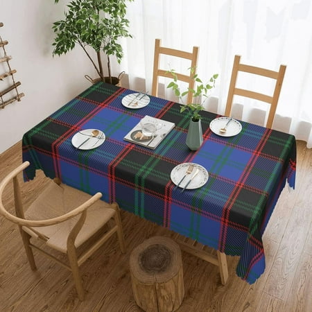 

Rectangle Table Cloth Scottish Clan Home Hume Tartan Plaid Resistant Washable Tablecloth Decorative Table Cover for Dining Indoor and Outdoor