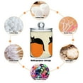 thumbnail image 6 of Yayeee 2 Pack Qtip Holder Dispenser for Bathroom with Lid Cotton Swab Canister, Black Cat Orange Ball, 6 of 6