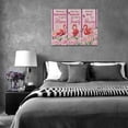 thumbnail image 5 of Pink Flamingo Bathroom Wall Art Farm Flamingo Bathroom Pictures Wall Decor Motivational Quotes Canvas Painting Rustic Country Framed Artwork for Bathroom Office Bedroom Ready to Hang 12"x16", 5 of 5