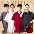 thumbnail image 5 of Yardwe Hairdresser Uniform Beauty Technician Overalls Breathable White 1Pcs, 5 of 8