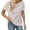 Beige, variant on HXWCHs Women Solid Color T Shirts 3 Pack Women's Fashion Casual Crew Neck Hollow Out Short Sleeve Knit top for Dressy Everyday Wear S Beige