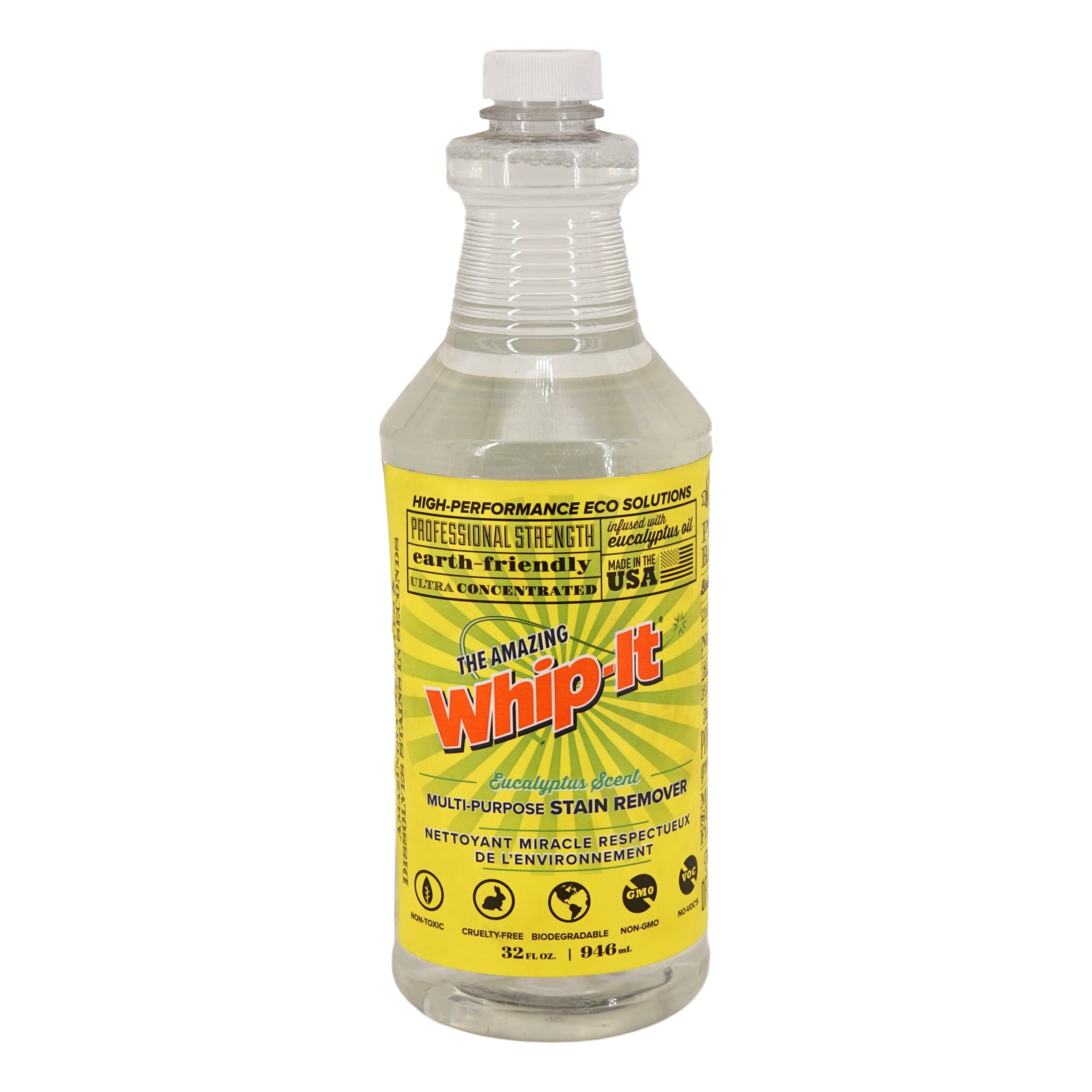WhipIt! The Amazing Multipurpose Stain Remover, Plant Based, Nontoxic, 32 Ounce