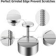 thumbnail image 4 of Chok Burger Press Stainless Steel Adjustable Hamburger Patty Maker Non Stick Burger Mold for Meat Patty Making, Beef, Vegetables, Burgers and Cooking, BBQ, Silver(Diameter 3.14 inches), 4 of 6