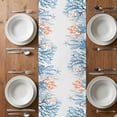 thumbnail image 6 of Coastal Coral Table Runner - 70 Inch Long, Kitchen Dining Table Runner Dresser Scarves, Blue Ocean Starfish Seagrass Watercolor Farmhouse Decor for Coffee Tables Wedding Party Banquet, 6 of 8