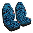 thumbnail image 7 of ZIATUBLE Blue Zebra Print Car Seat Covers Full Set Stretchy High Bucket Seat Protector 2 Packs Auto Bucket Seat Cover for Most Cars SUV Sedan Stylish Covers Front Seats Only Car Accessories, 7 of 7