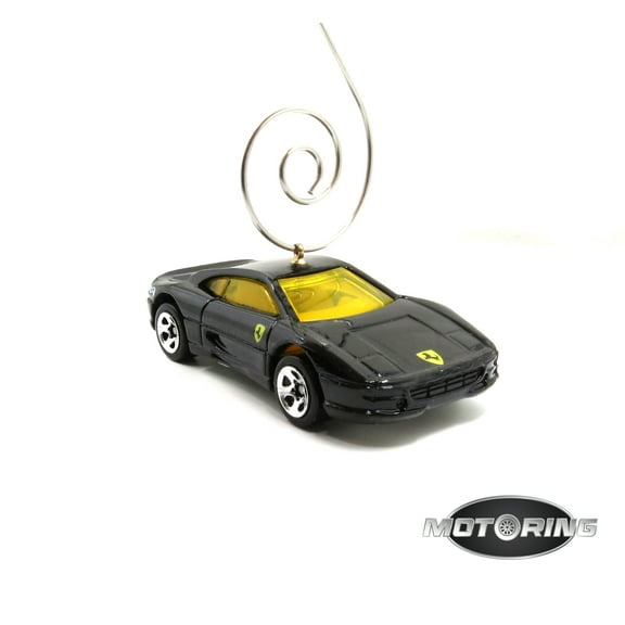 Ferrari 355 Black Car Rare Christmas Tree Ornament Diecast